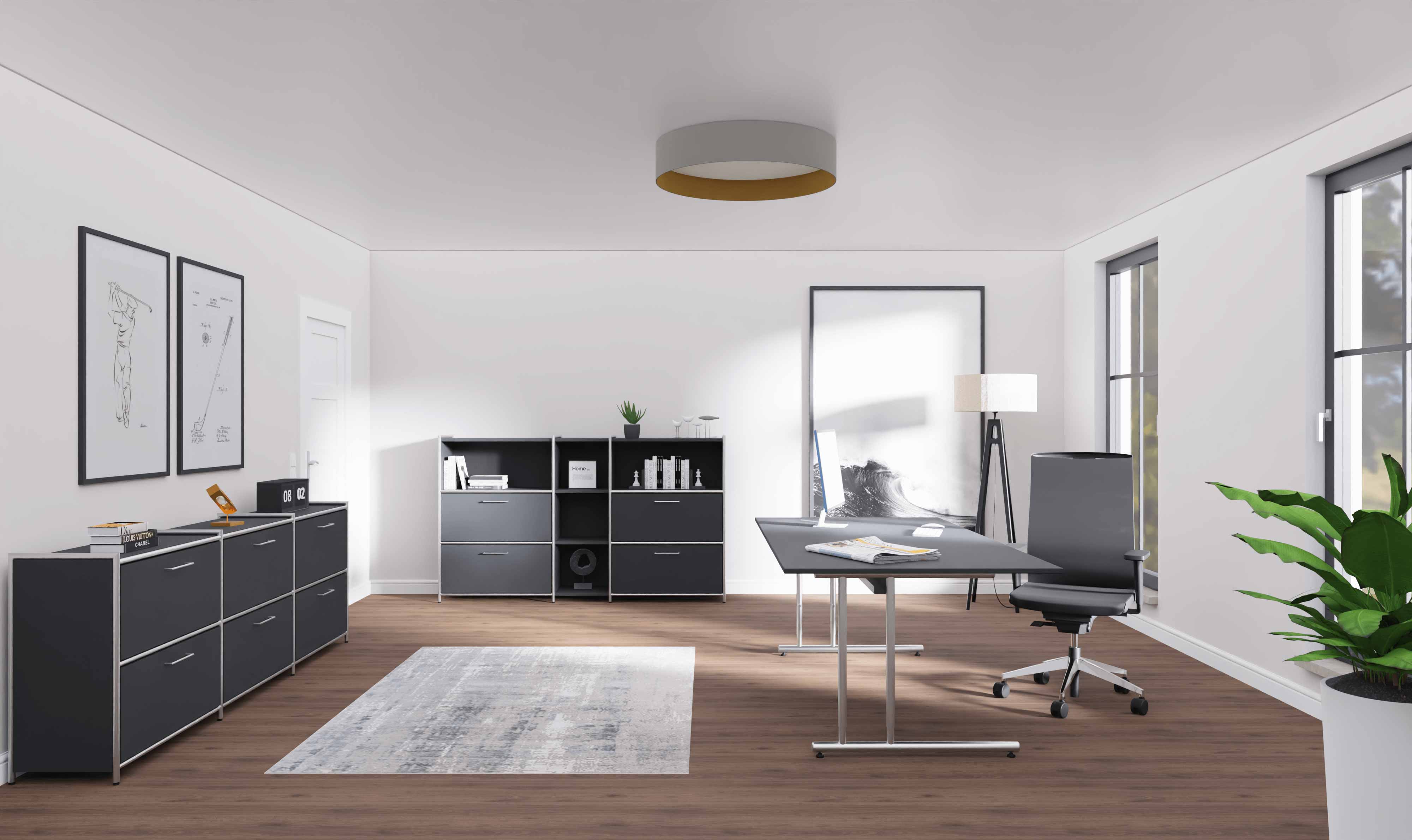 Büromöbel-Set, anthrazit, Artline