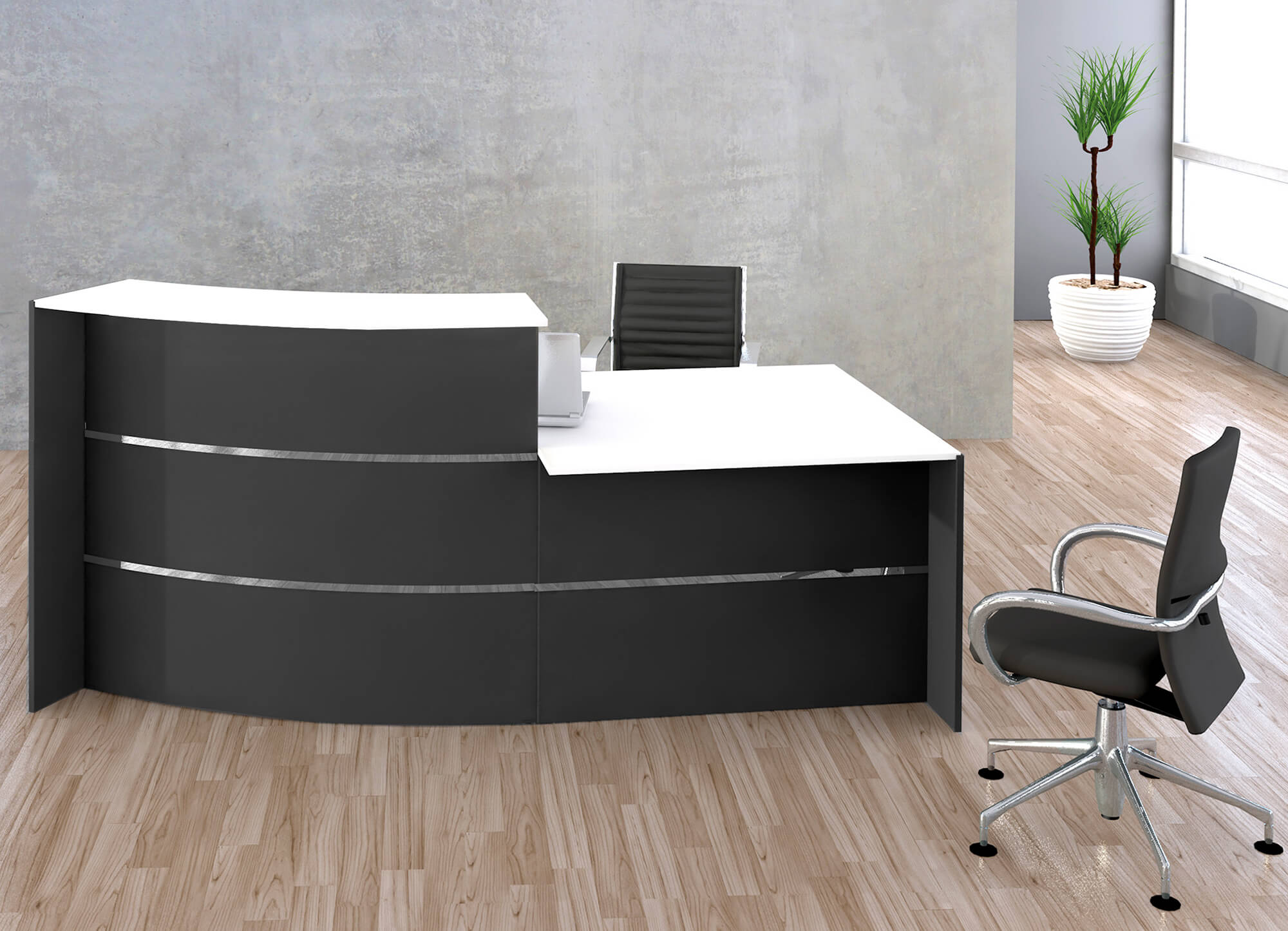 Kerkmann Bari Bogentheke mit Beratungsplatz, anthrazit