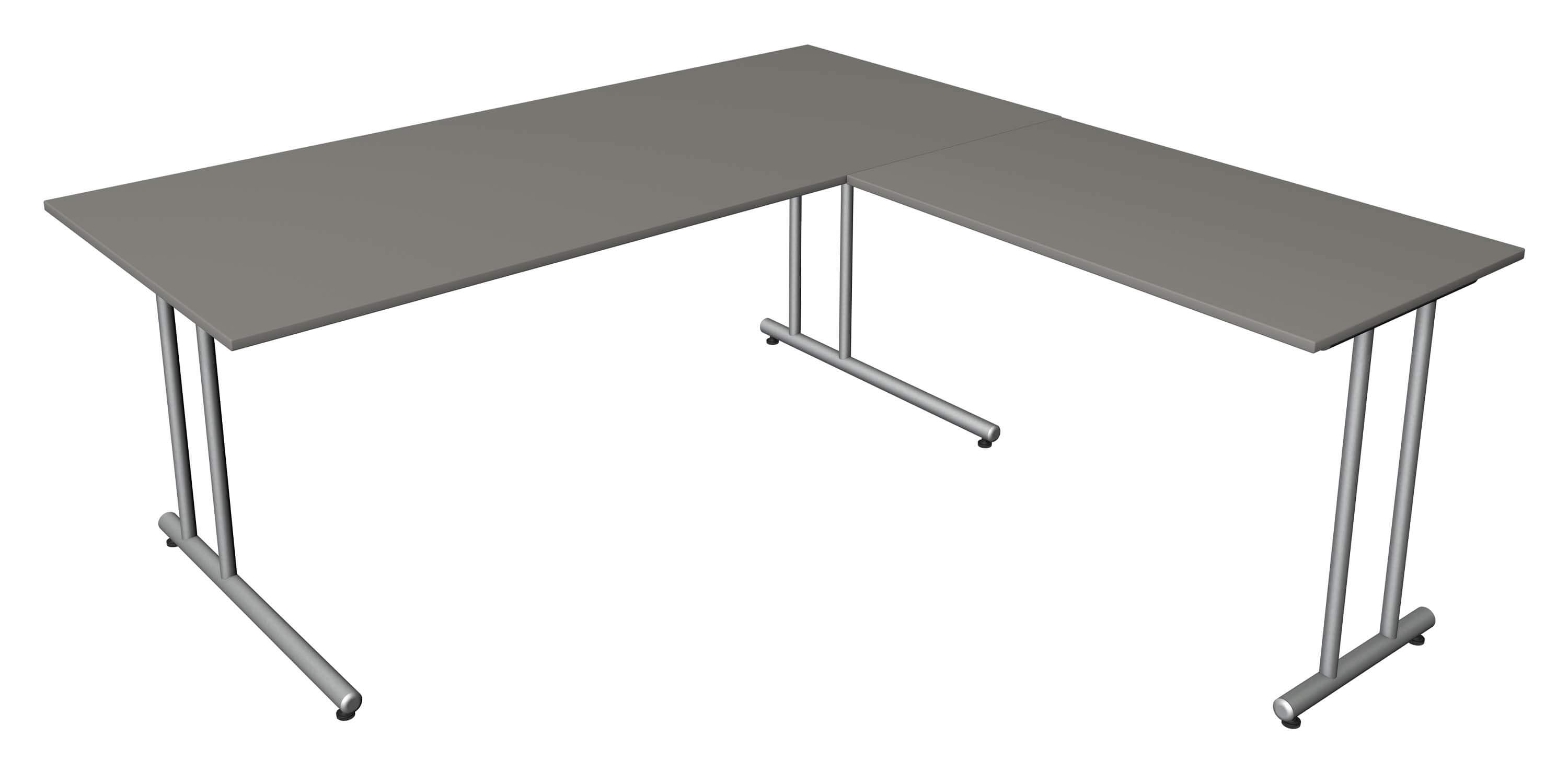 Kerkmann Eckschreibtisch start-up 180x180, dunkelgrau