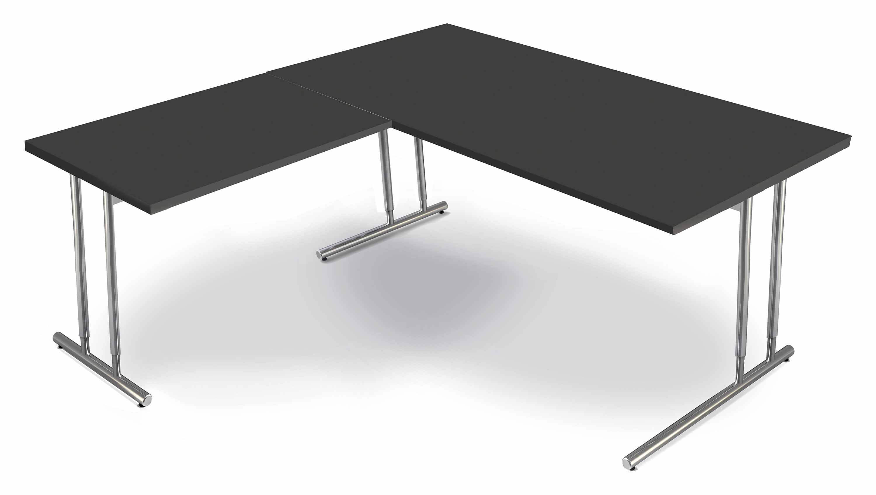 Kerkmann Schreibtisch Artline 160x180, softschwarz