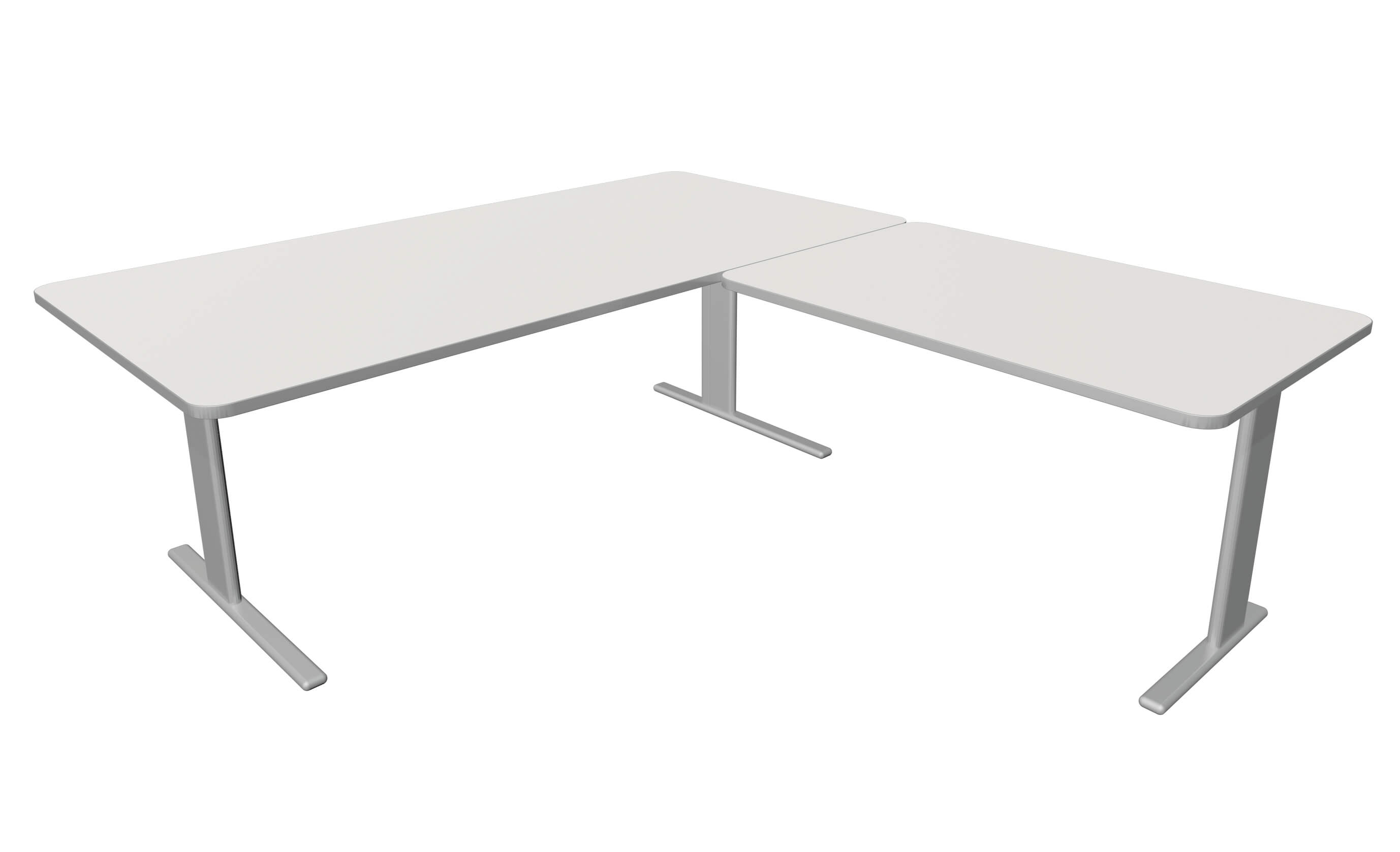 Kerkmann Schreibtisch UNIC 200x220x75 mit weißer Tischplatte