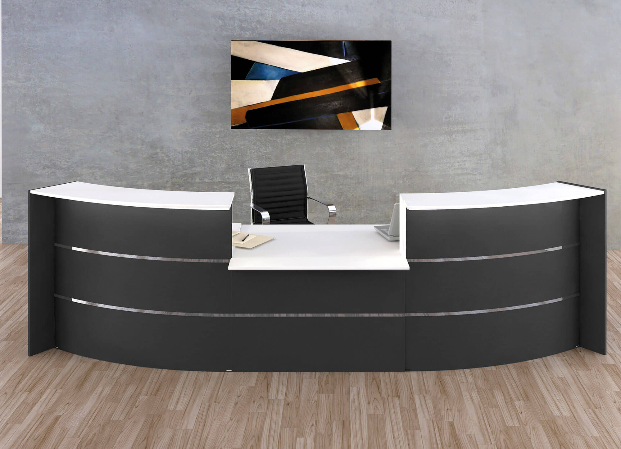 Kerkmann Bari Große Bogentheke mit Empfangsmodul, anthrazit