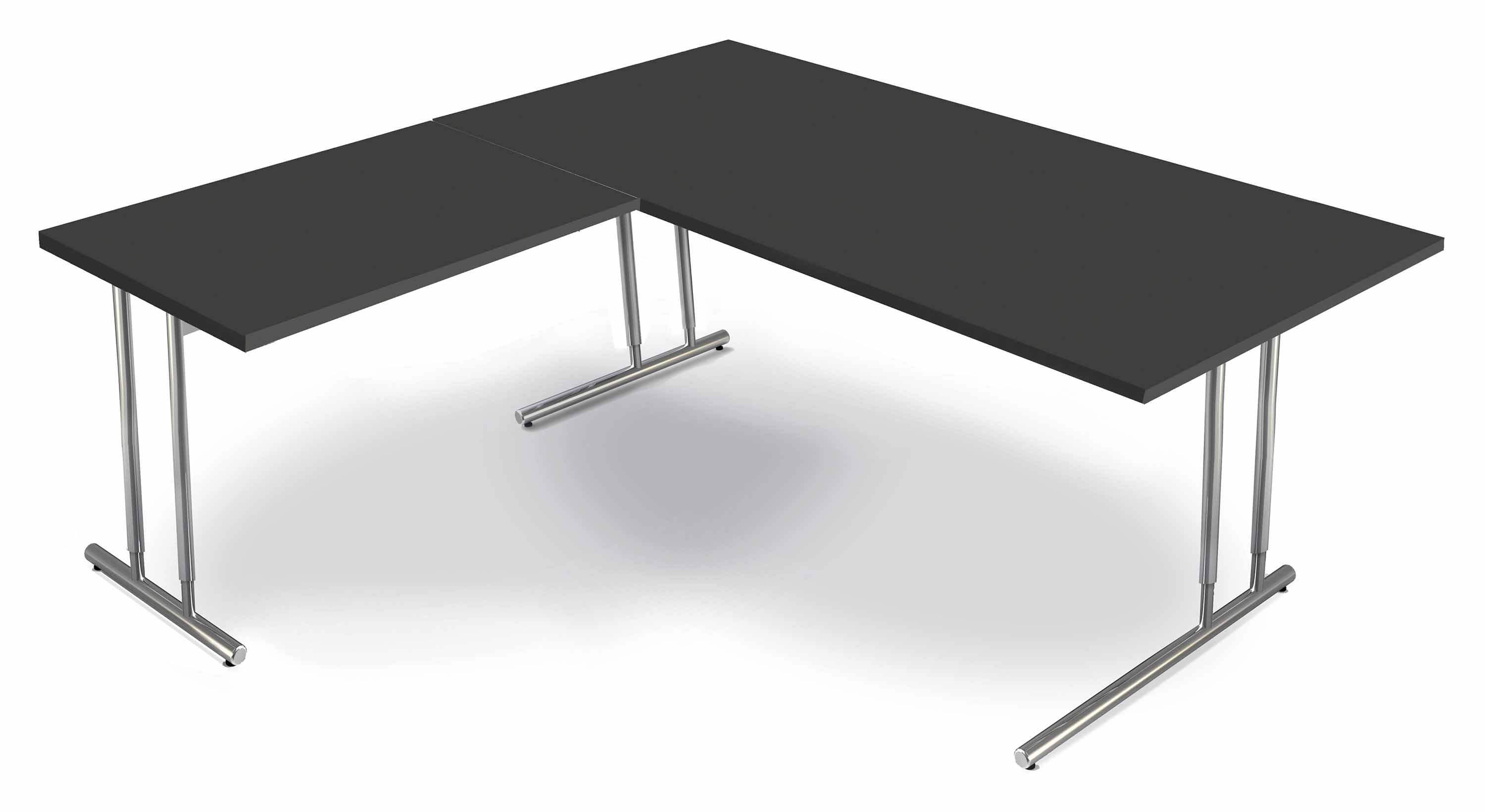 Kerkmann Schreibtisch Artline 180x180, softschwarz