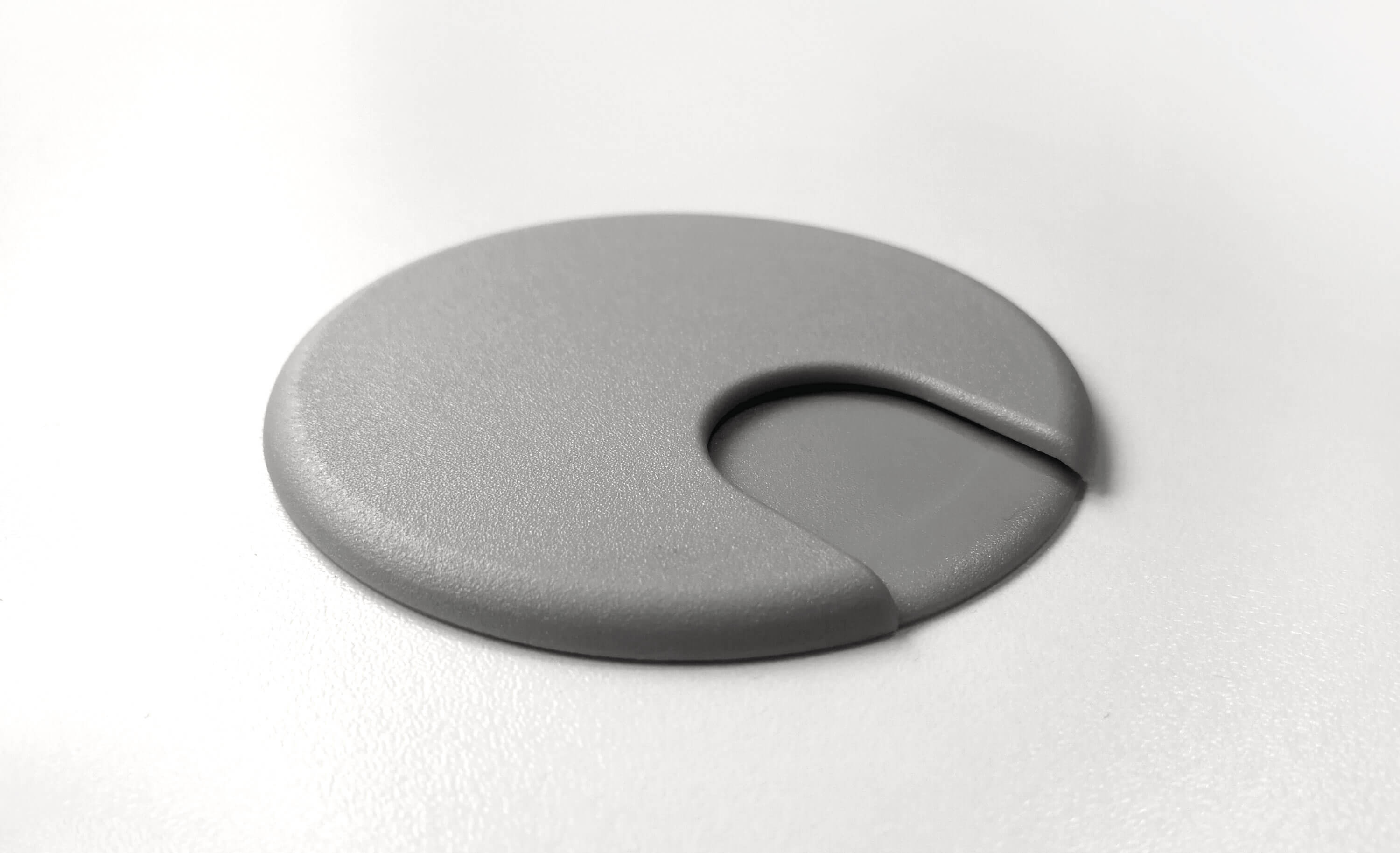 Kabeldurchlassdose, grau, rechts