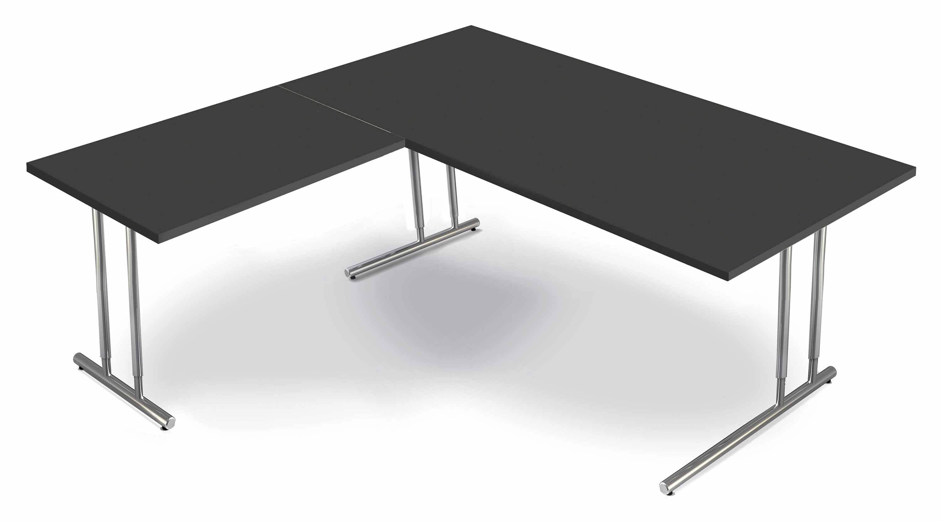 Kerkmann Schreibtisch Artline 200x200, softschwarz