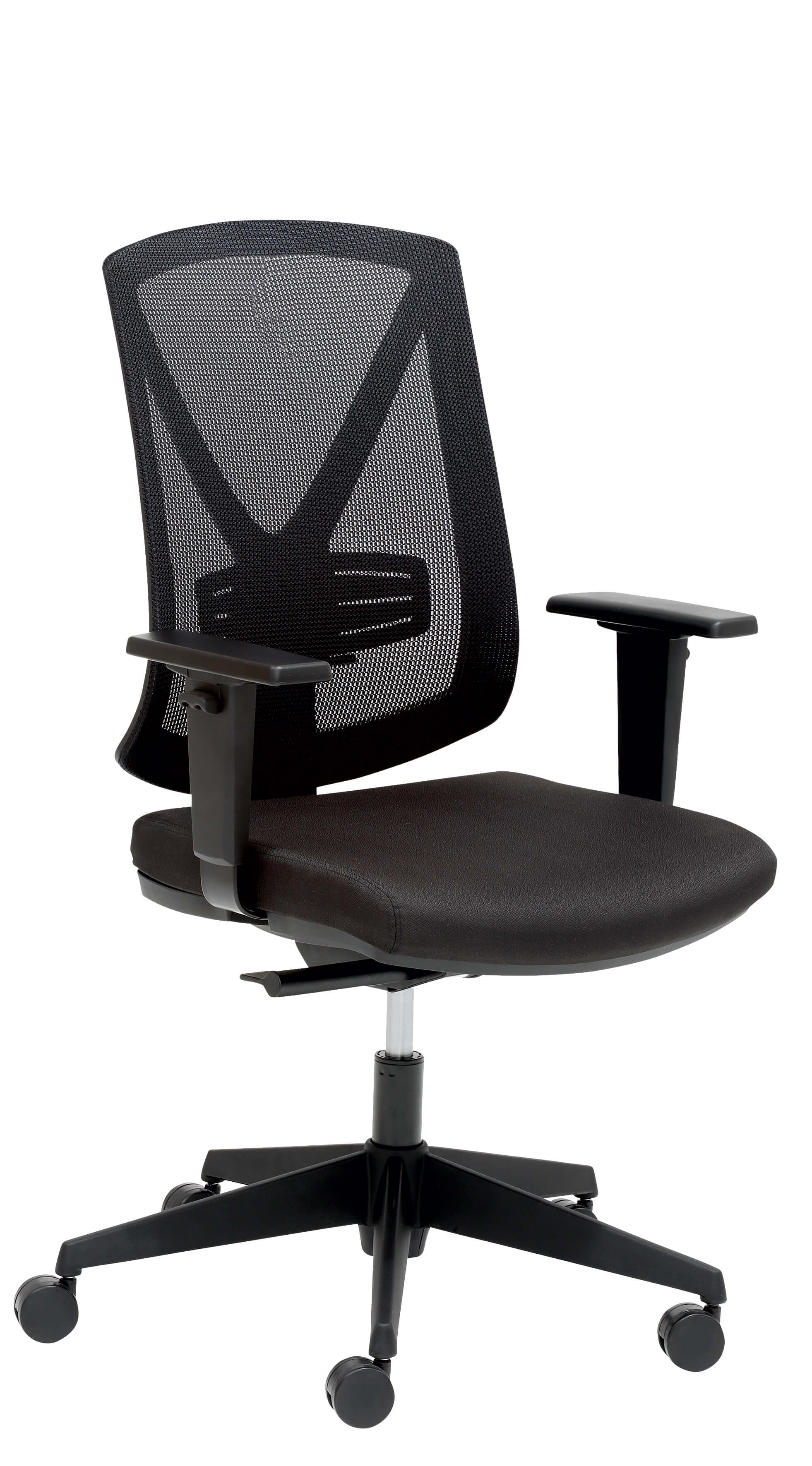 Drehstuhl mit Lendenwirbelstütze, Hartbodenrolle