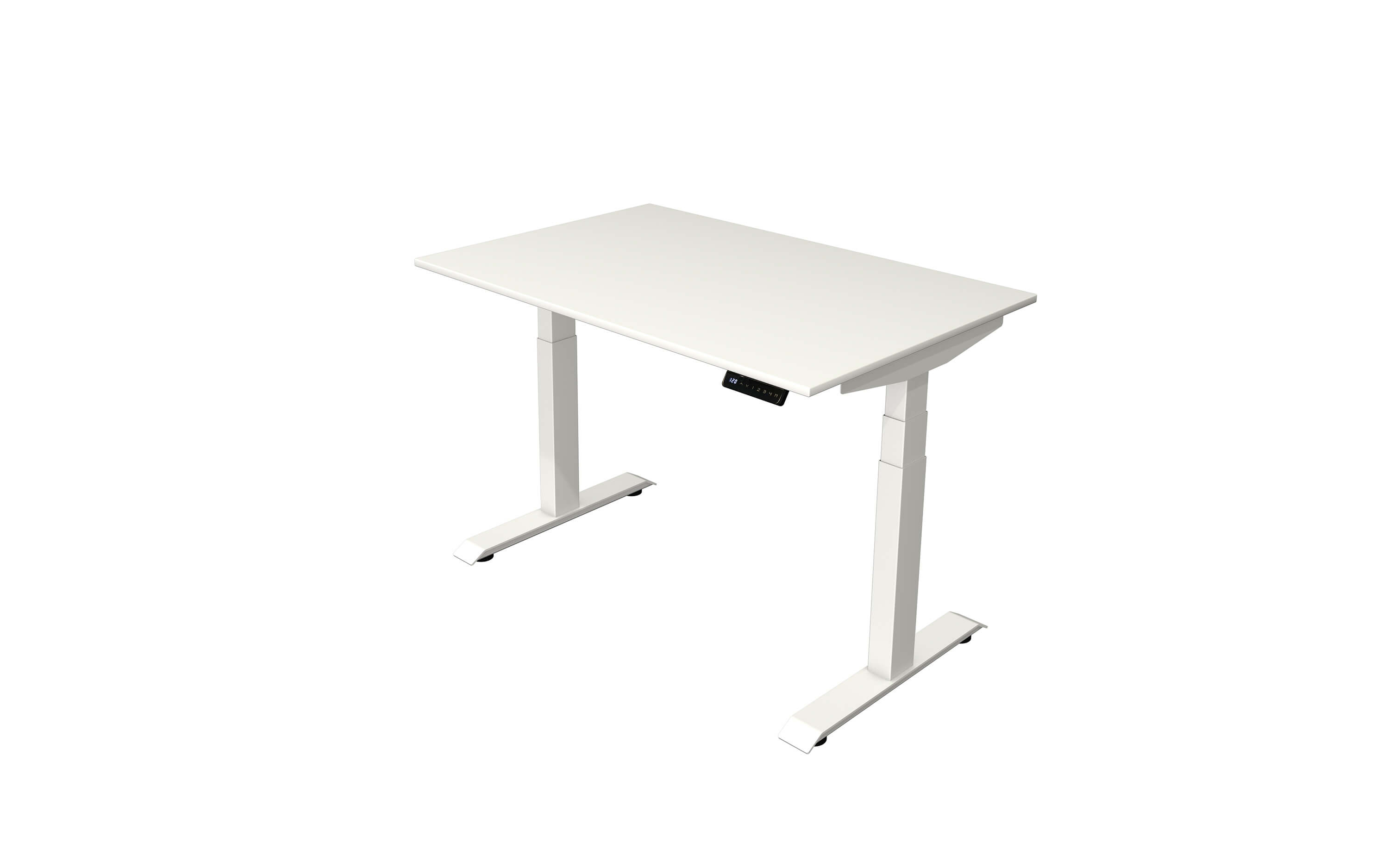 Höhenverstellbarer Schreibtisch Kerkmann Move 4 120x80 mit Tischplatte in weiß und Tischgestell in weiß