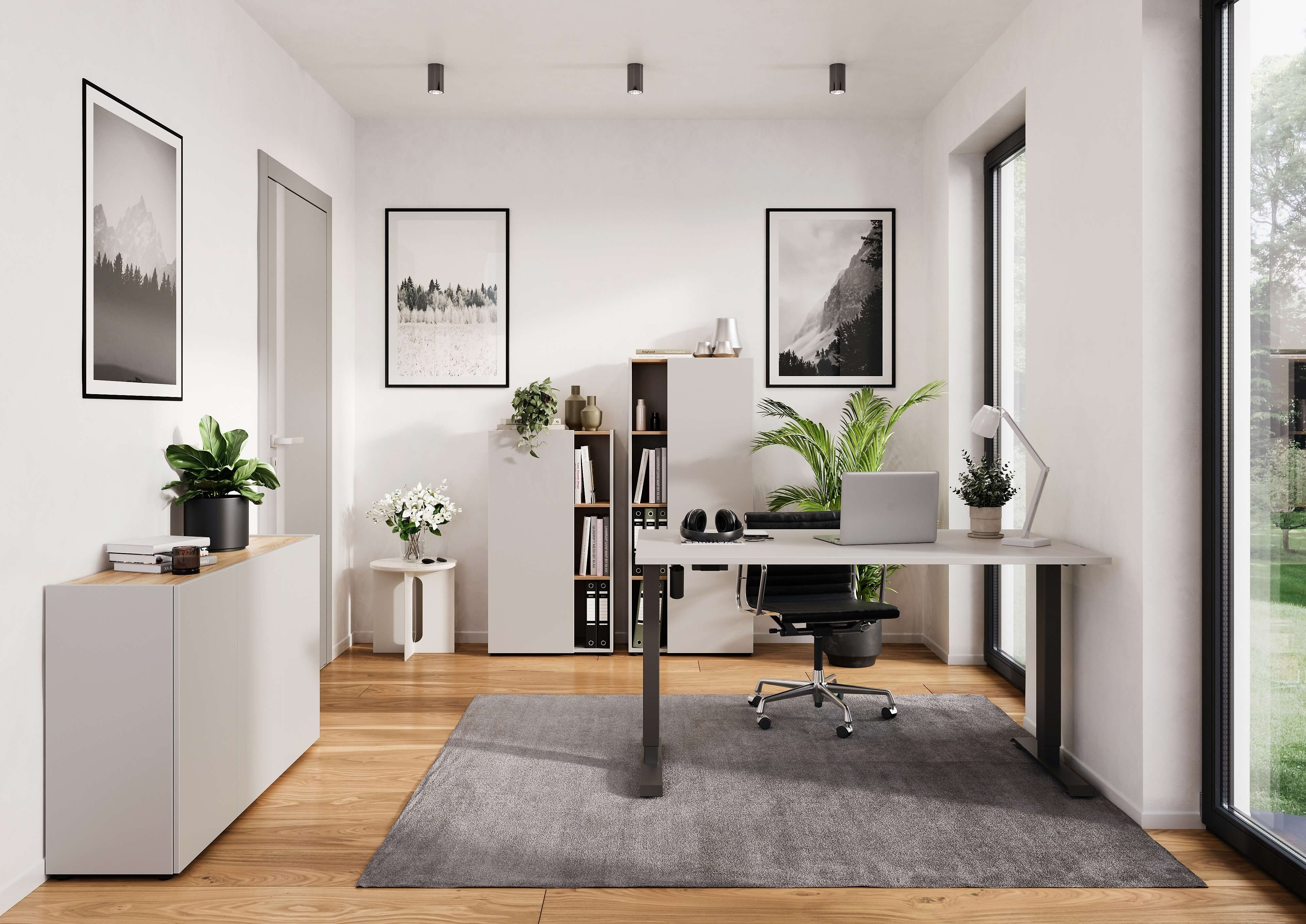 Office.home mit höhenverstellbaren Schreibtisch