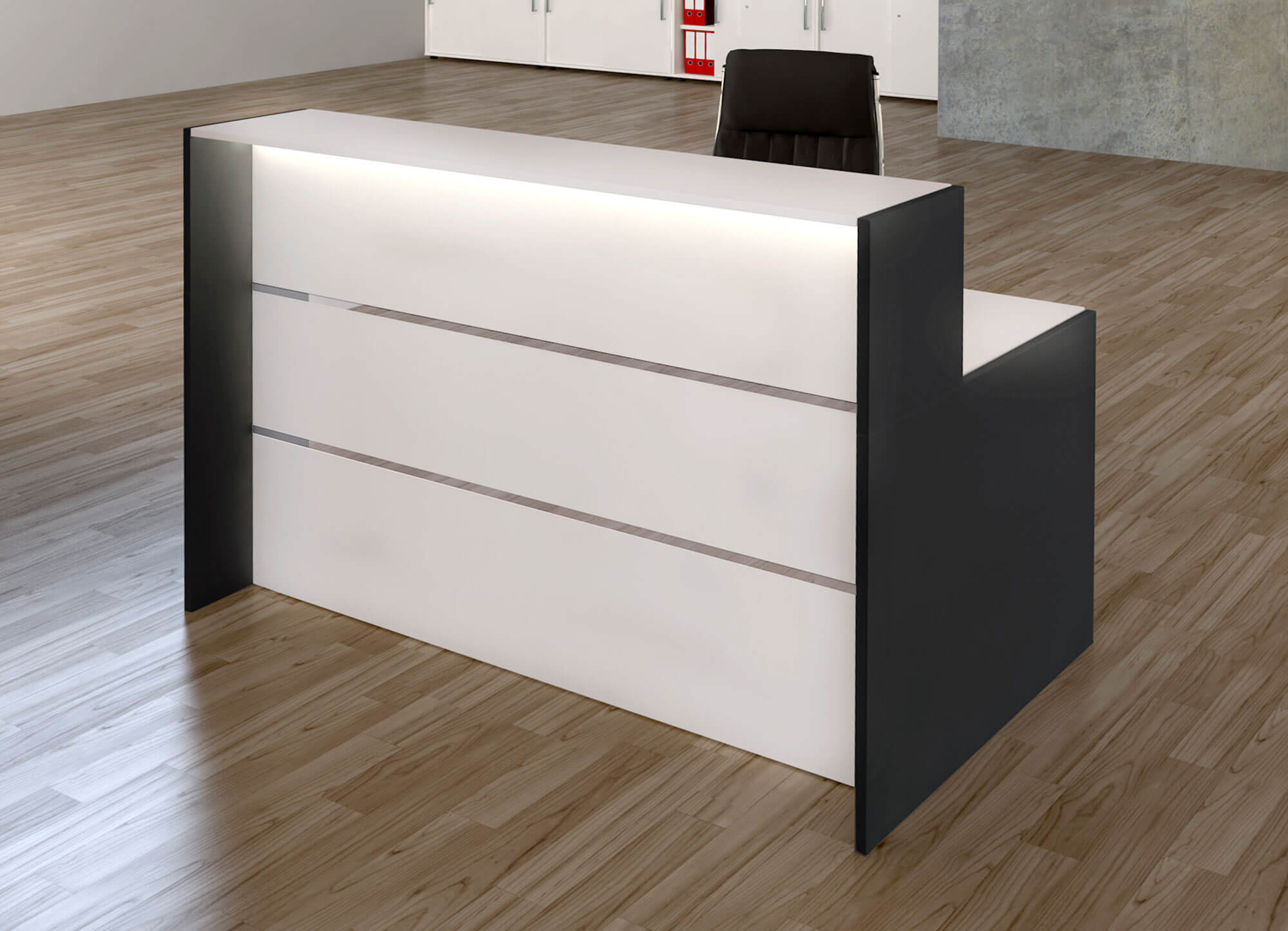 Kerkmann Bari Kompakte Lineartheke, weiß/anthrazit